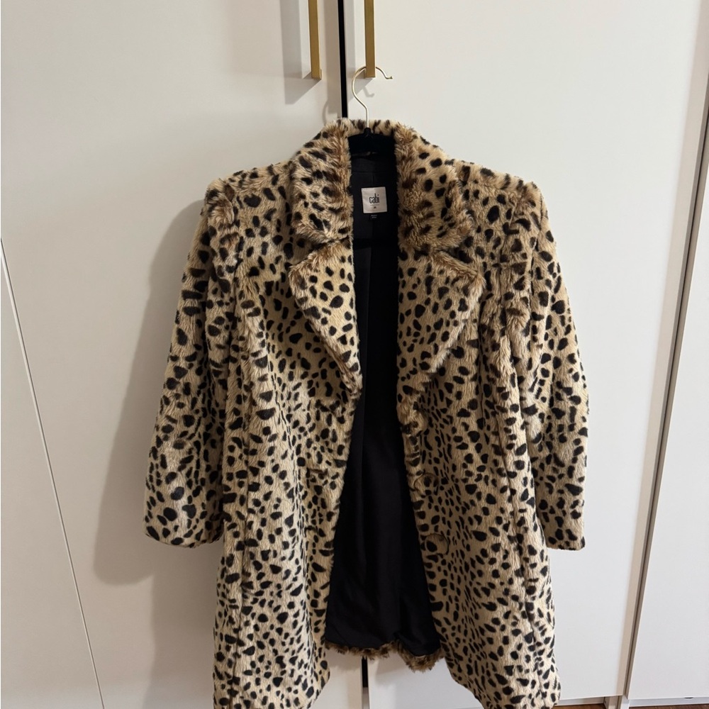 Leopard Print Faux Fur Coat